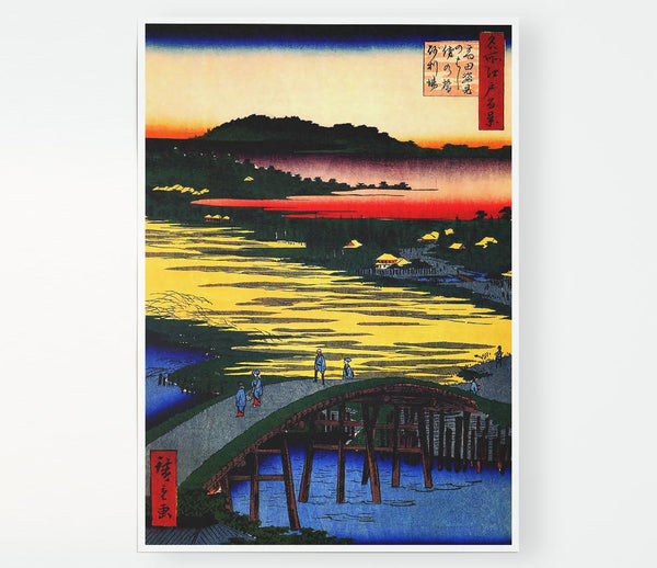 Hiroshige Sugatami Bridge Print Poster Wall Art