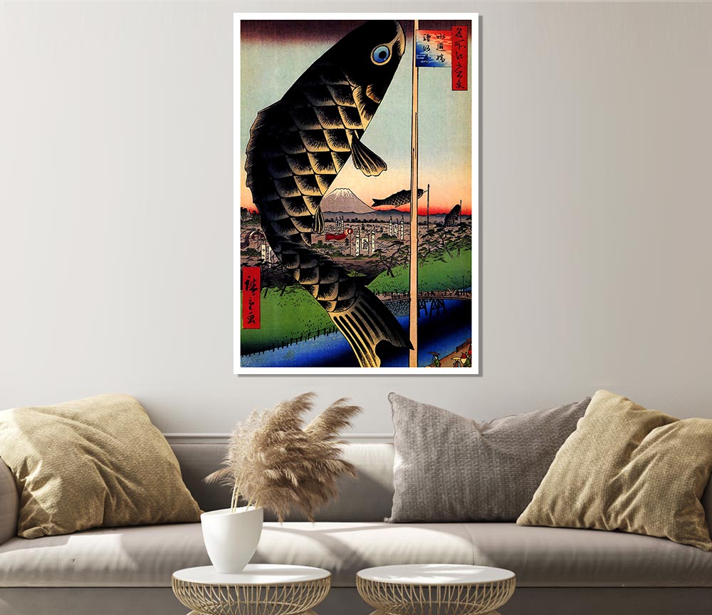 Hiroshige Suido Bridge And Surugadai Print Poster Wall Art