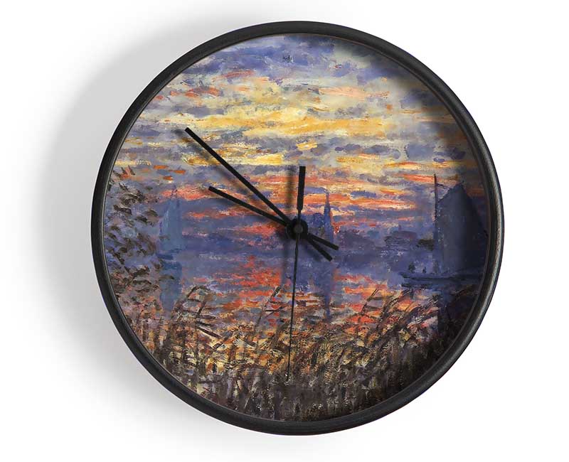 Monet Sunset On The Seine Clock - Wallart-Direct UK