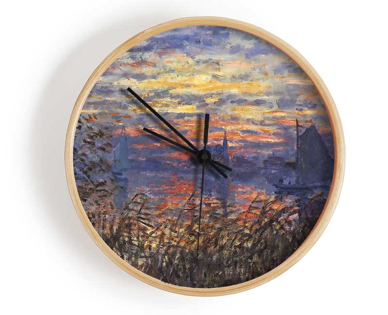 Monet Sunset On The Seine Clock - Wallart-Direct UK