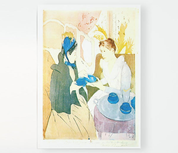 Cassatt Tea In The Afternoon Print Poster Wall Art