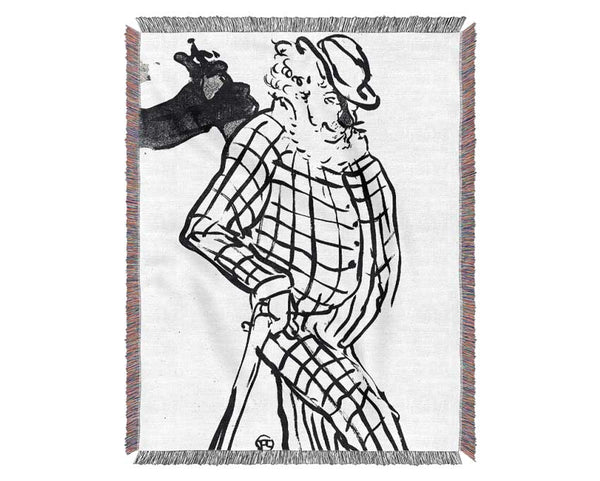 Toulouse Lautrec The American Singer Woven Blanket