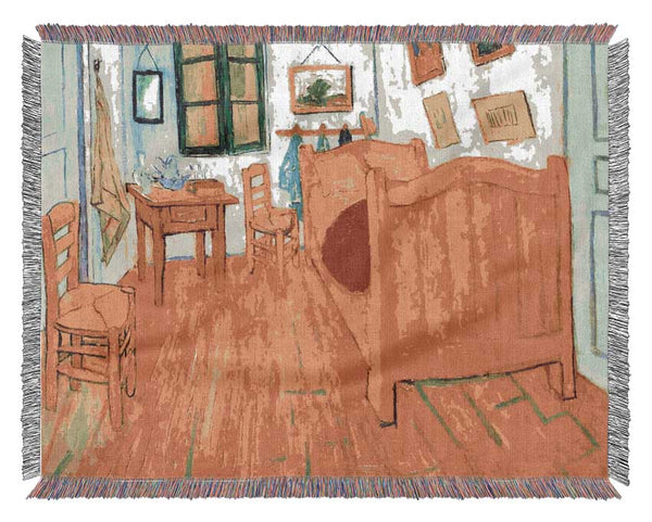 Van Gogh The Bedroom In Arles. Saint-Remy Woven Blanket