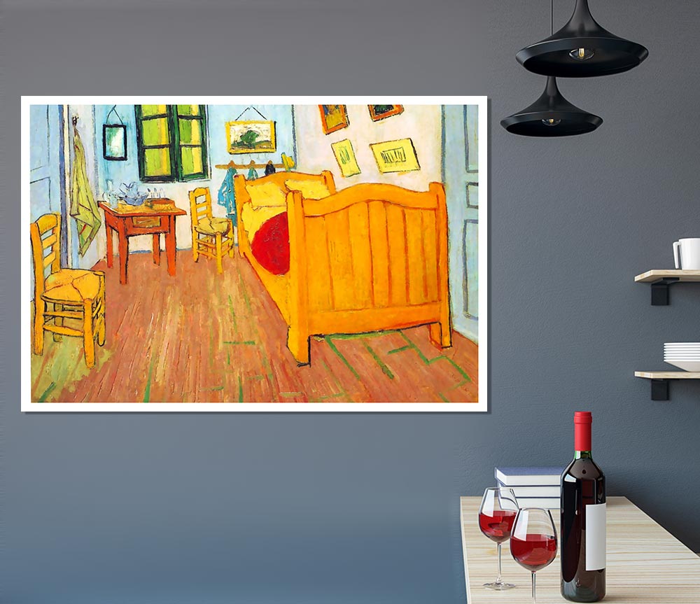 Van Gogh The Bedroom In Arles Saint Remy Print Poster Wall Art