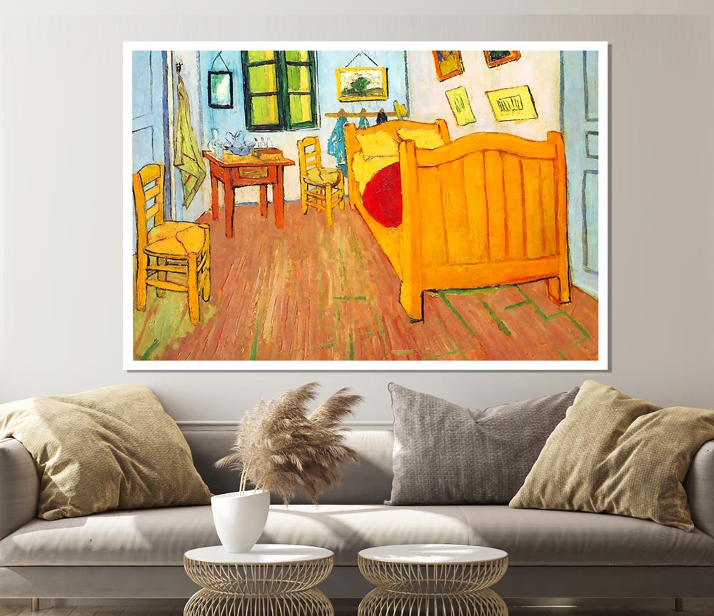 Van Gogh The Bedroom In Arles Saint Remy Print Poster Wall Art