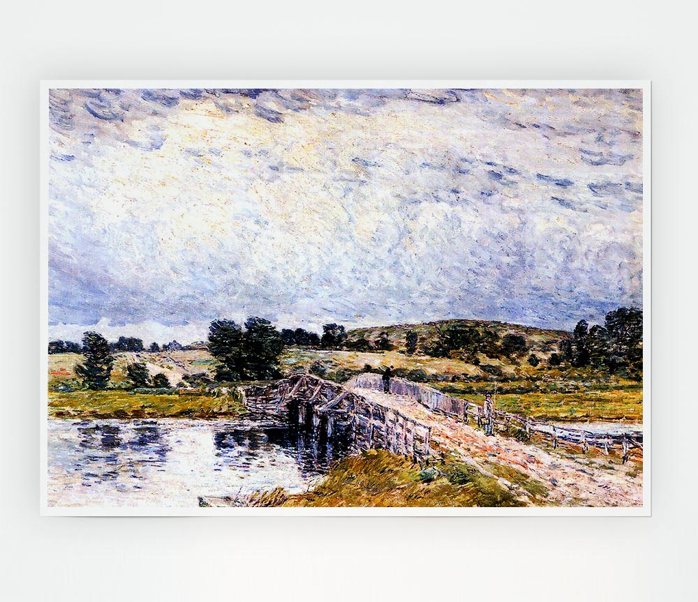 Hassam The Bridge From Old Lyme Print Poster Wall Art