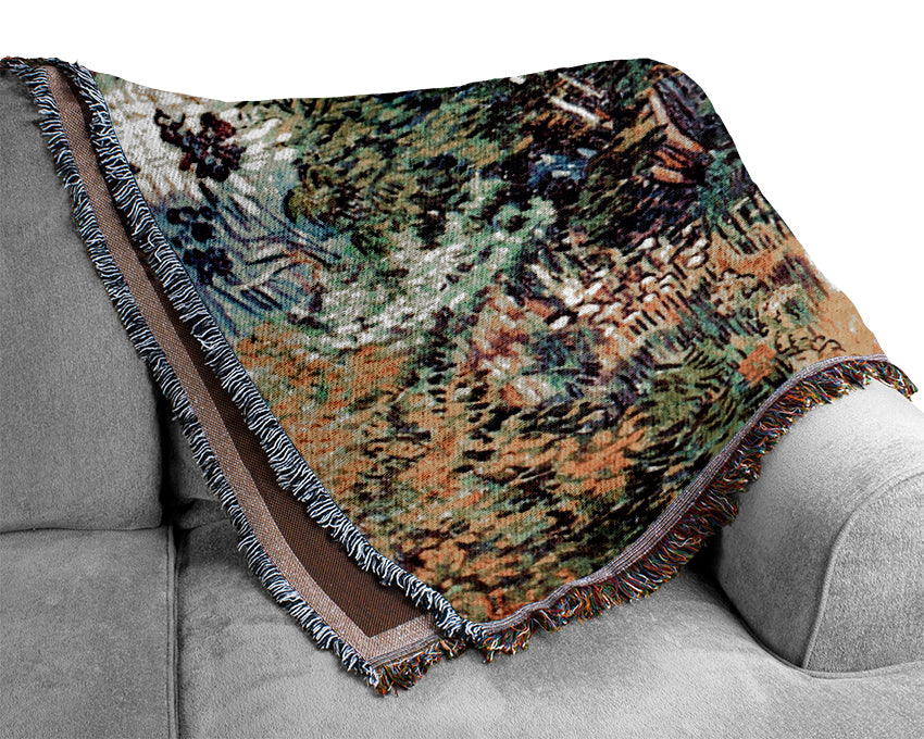 Van Gogh The Bush Woven Blanket