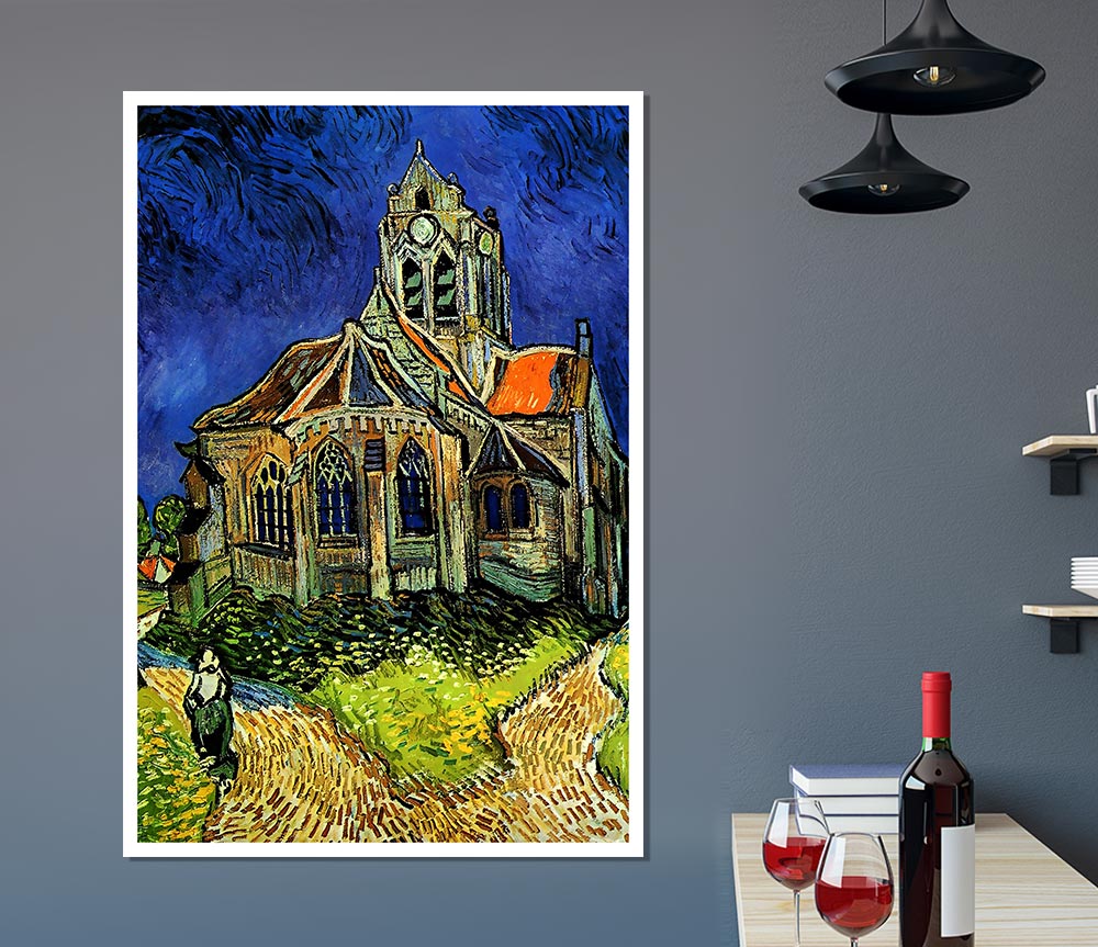 Van Gogh The Church At Auvers Print Poster Wall Art