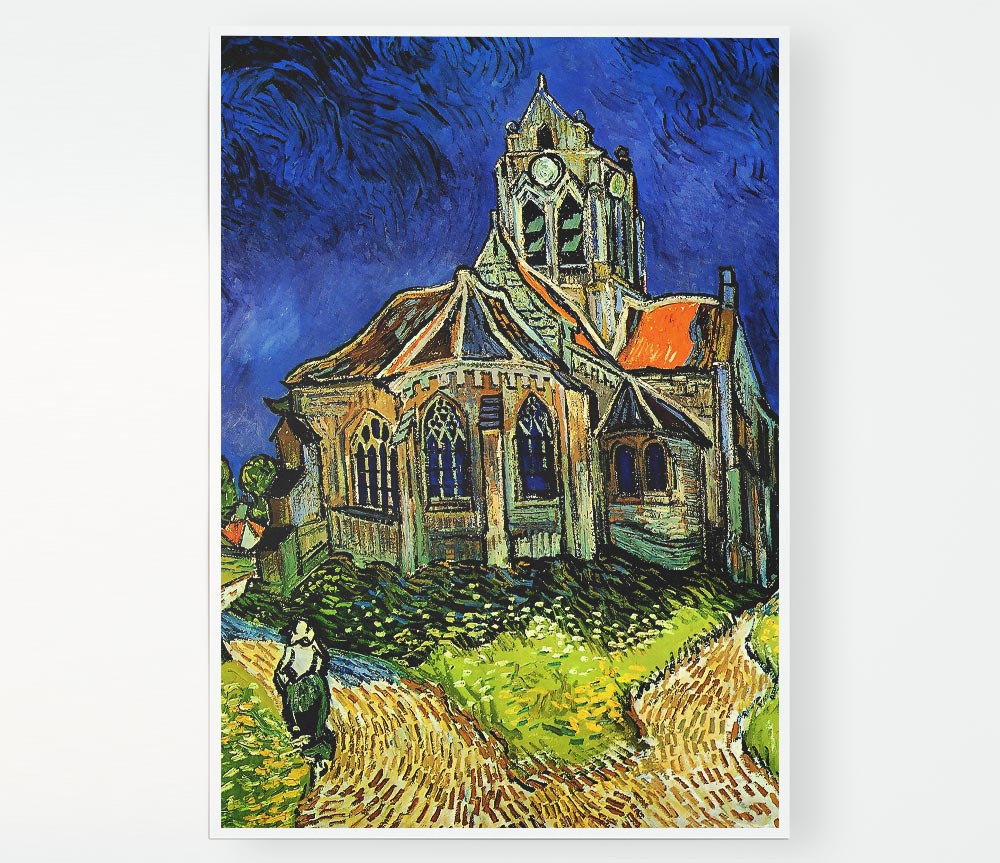 Van Gogh The Church At Auvers Print Poster Wall Art