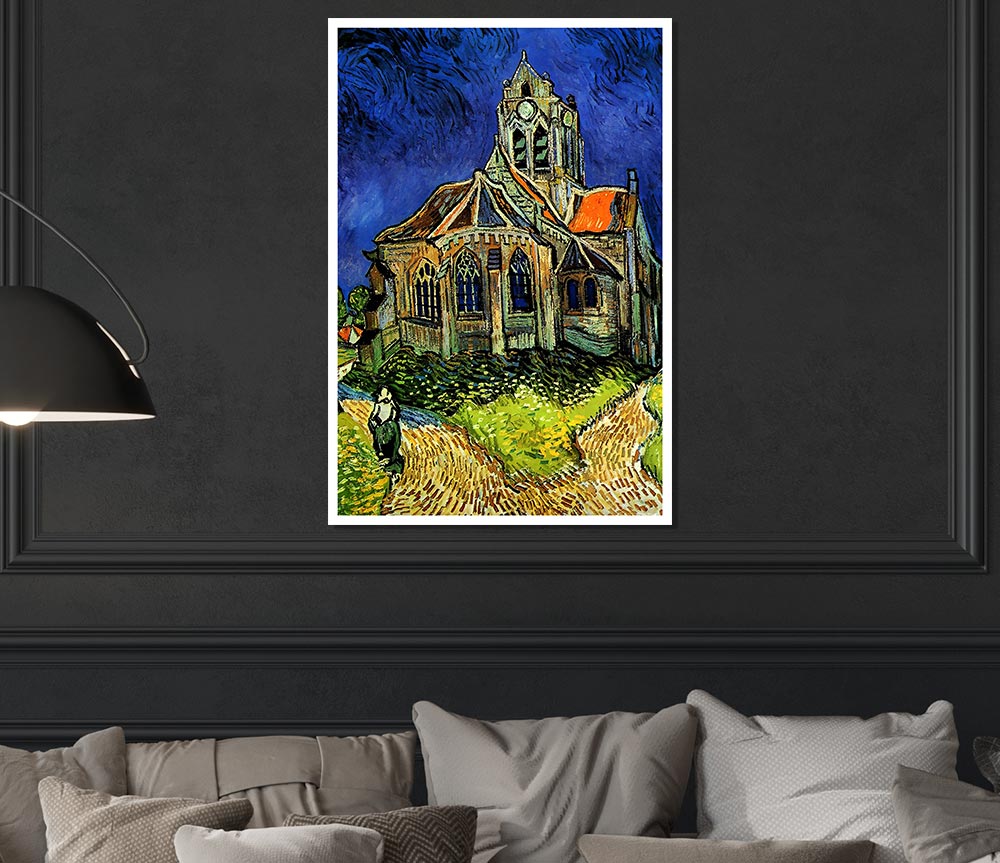 Van Gogh The Church At Auvers Print Poster Wall Art