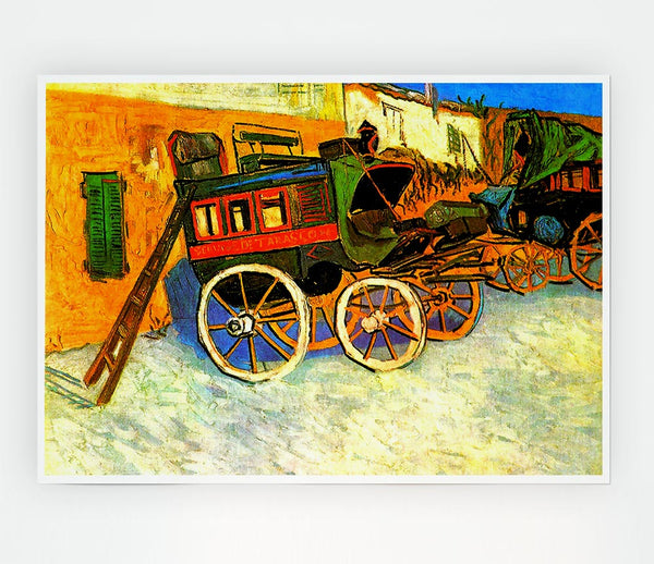 Van Gogh The Coach Of Tarascon Print Poster Wall Art