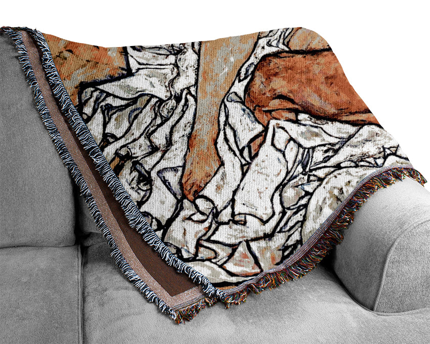 Schiele The Embrace Woven Blanket