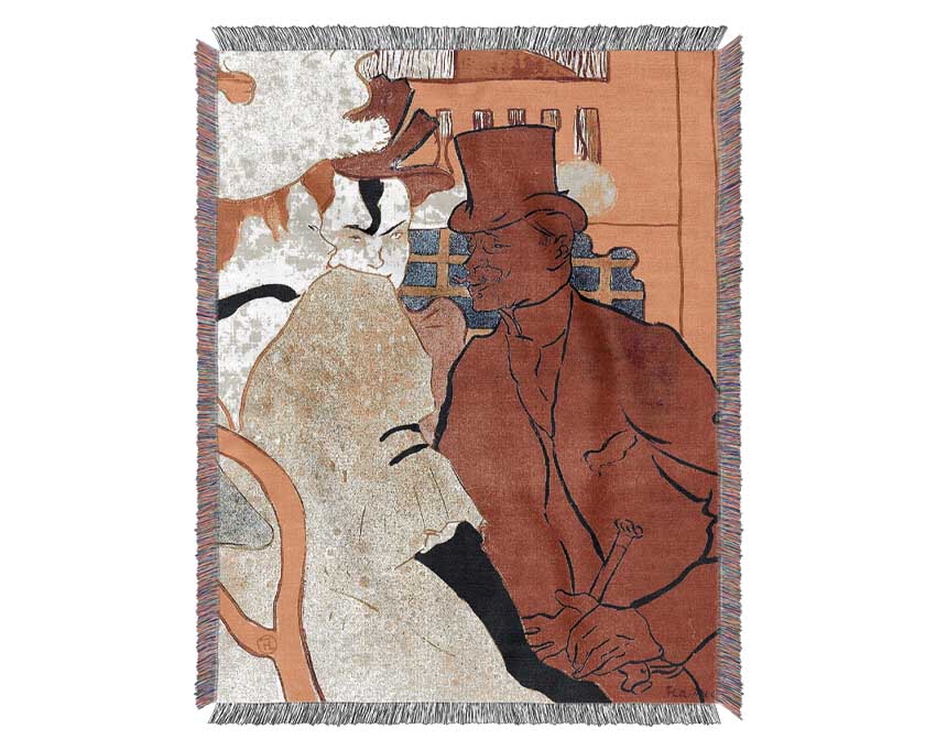 Toulouse Lautrec The English Man At The Moulin Rouge 2 Woven Blanket