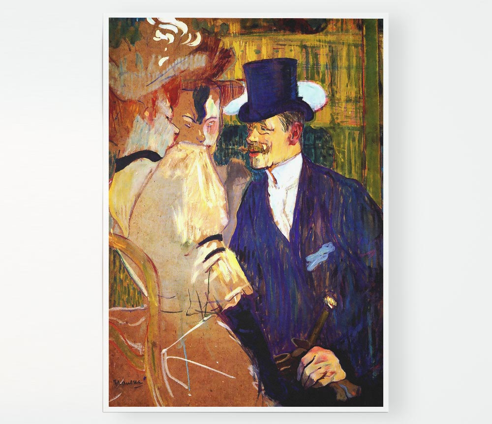 Toulouse Lautrec The English Man At The Moulin Rouge Print Poster Wall Art