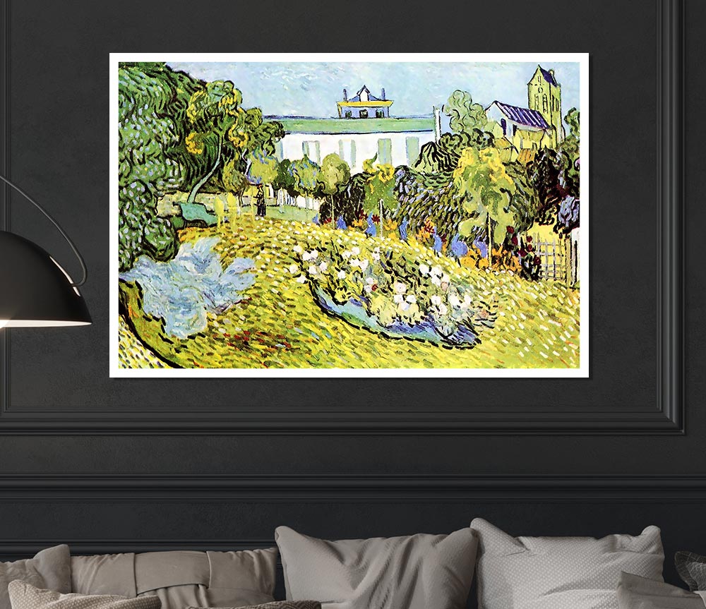 Van Gogh The Garden Of The Daubignys Print Poster Wall Art