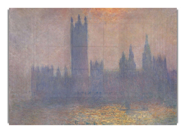 The Houses Of Parliament, Sunlight In The Fog By Monet