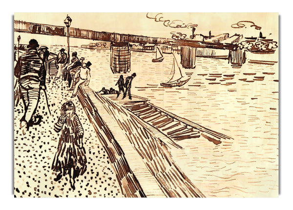 The Iron Bridge At Trinquetaille On The Rhône By Van Gogh