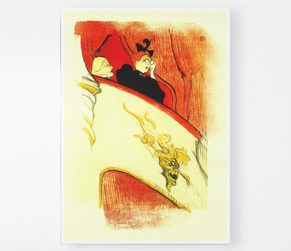 Toulouse Lautrec The Loge With A Gold Mas Print Poster Wall Art