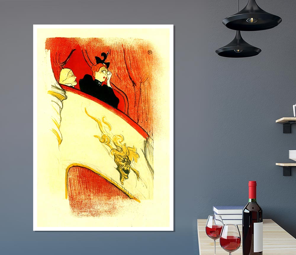 Toulouse Lautrec The Loge With A Gold Mas Print Poster Wall Art