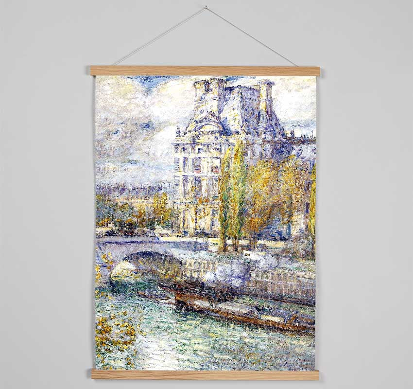 Hassam The Louvre On Pont Royal Hanging Poster - Wallart-Direct UK