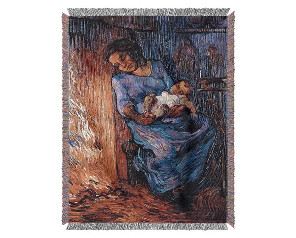 Van Gogh The Man Is At Sea After Demont-Breton Woven Blanket