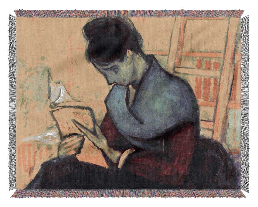 Van Gogh The Novel Reader Woven Blanket