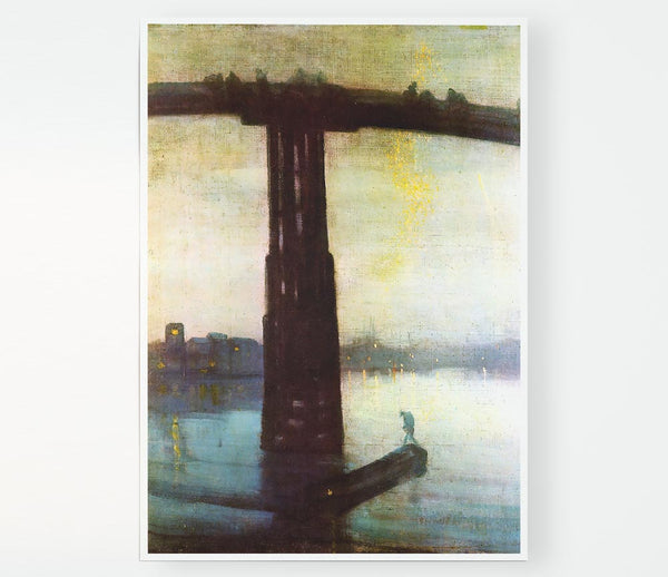 Whistler The Old Battersea Bridge Print Poster Wall Art