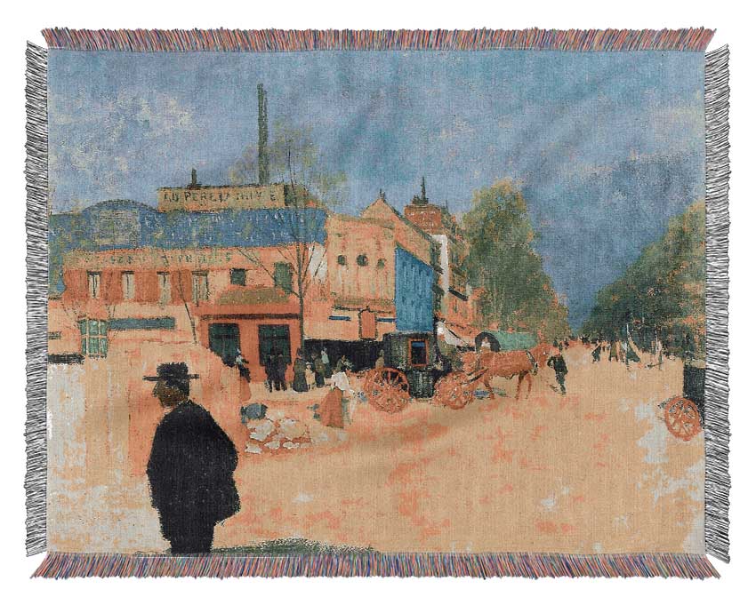 Felix Vallotton The Place Clichy In Paris Woven Blanket