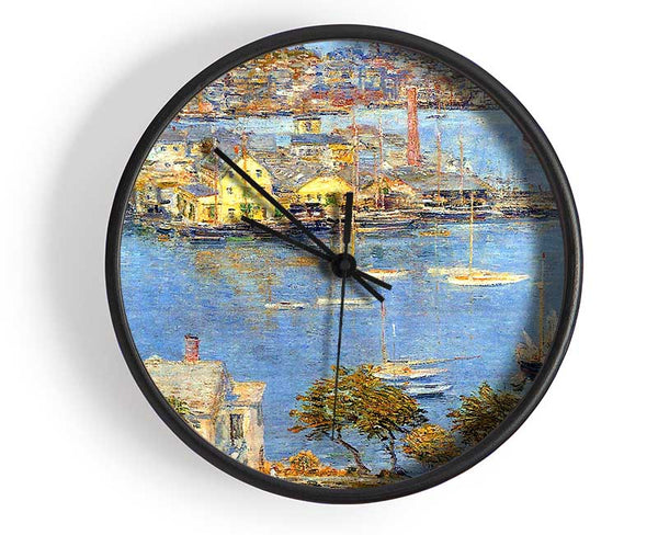 Hassam The Port Of Gloucester 1 Clock - Wallart-Direct UK