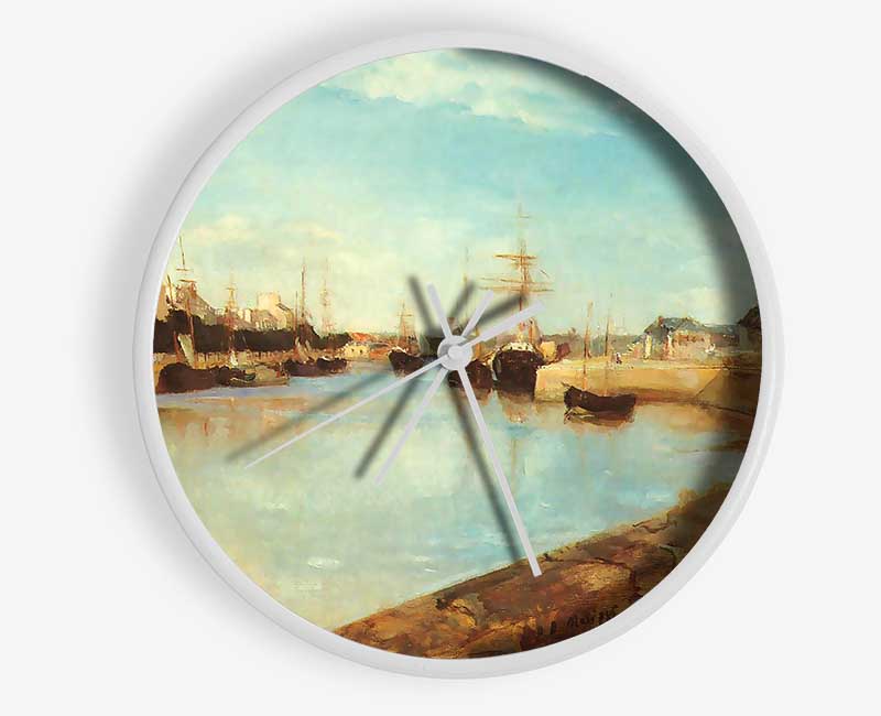 Morisot The Port Of Lorient Clock - Wallart-Direct UK