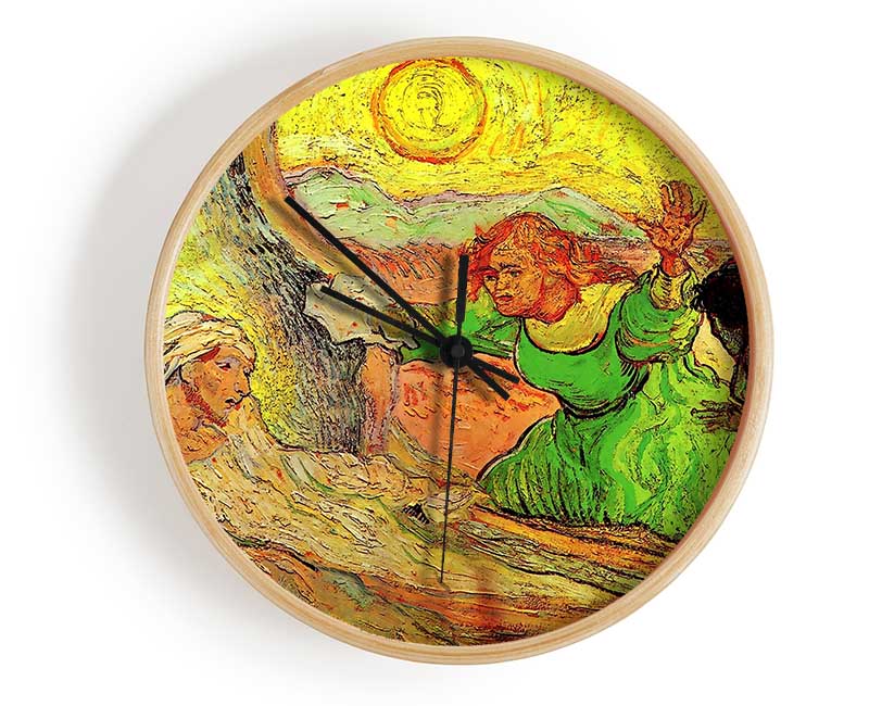 Van Gogh The Raising Of Lazarus After Rembrandt Clock - Wallart-Direct UK