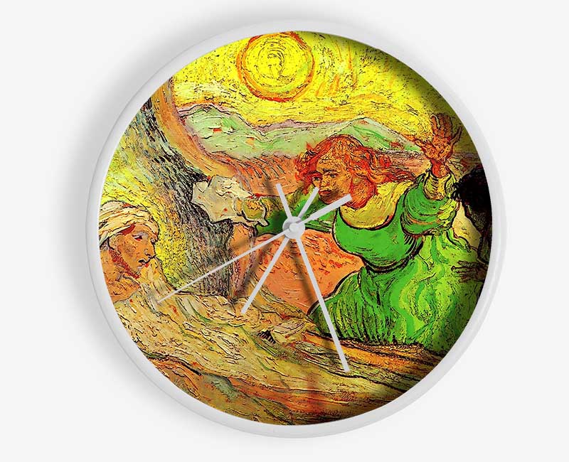 Van Gogh The Raising Of Lazarus After Rembrandt Clock - Wallart-Direct UK