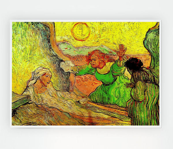 Van Gogh The Raising Of Lazarus After Rembrandt Print Poster Wall Art