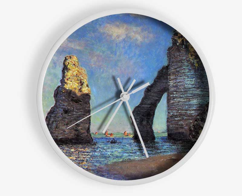 Monet The Rocky Cliffs Of Etretat Clock - Wallart-Direct UK