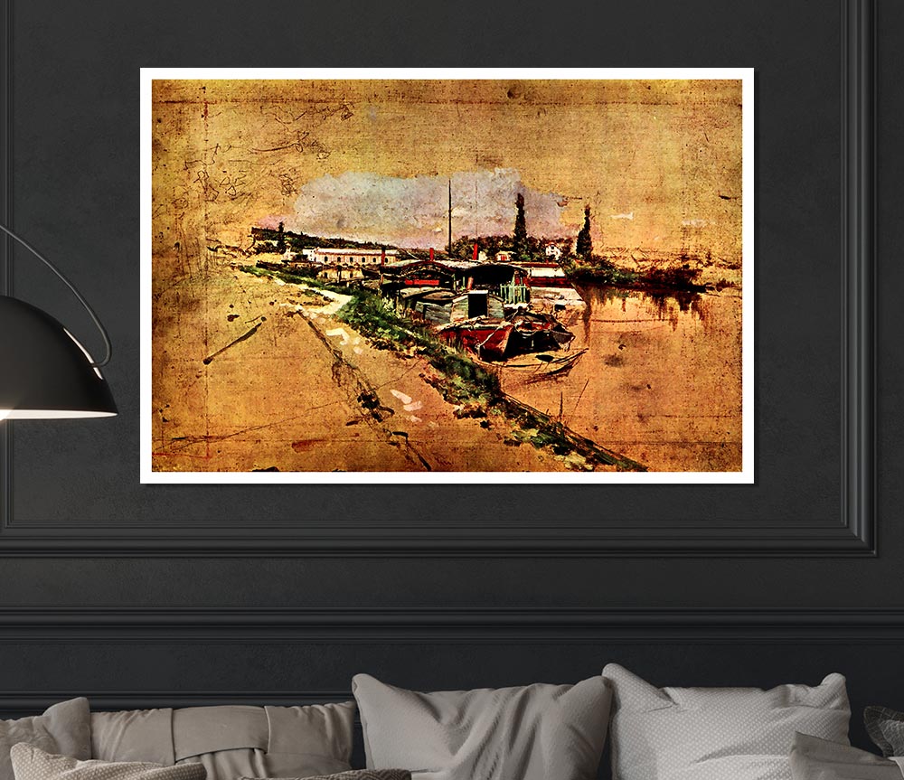 Giovanni Boldini The Seine At Bougival Print Poster Wall Art