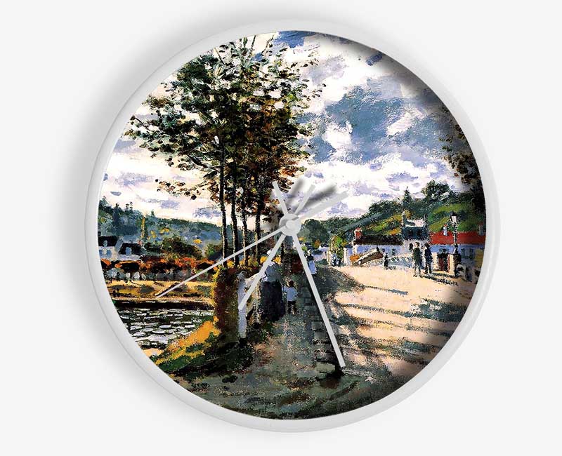 Monet The Seine At Bougival Clock - Wallart-Direct UK