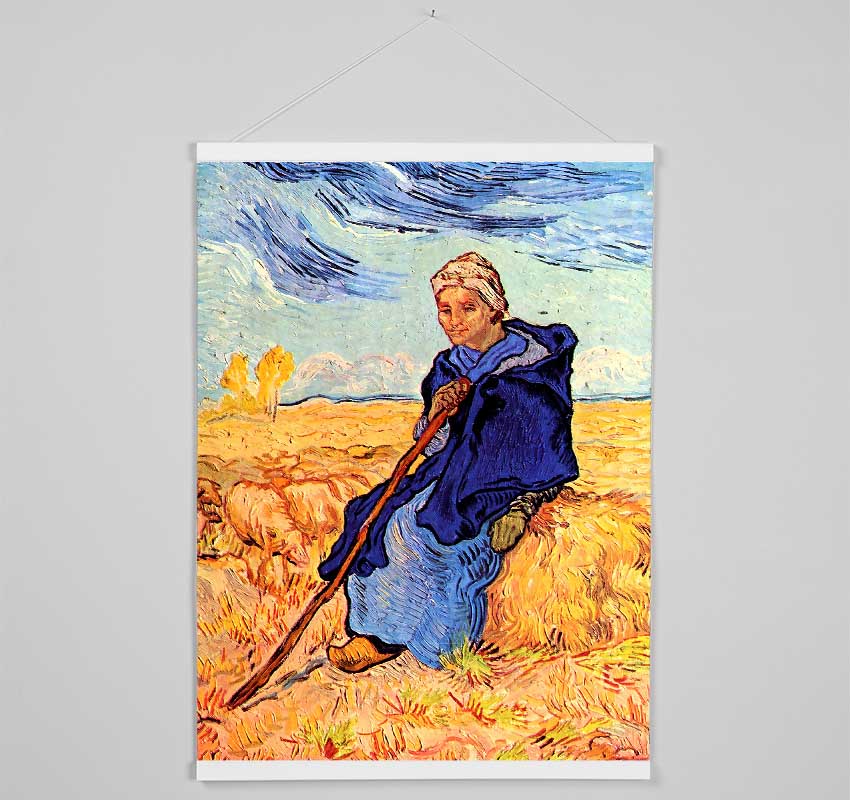 Van Gogh The Shepherdess Hanging Poster - Wallart-Direct UK