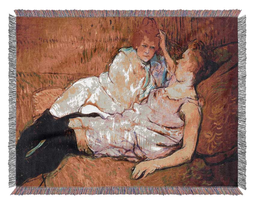 Toulouse Lautrec The Sofa Woven Blanket