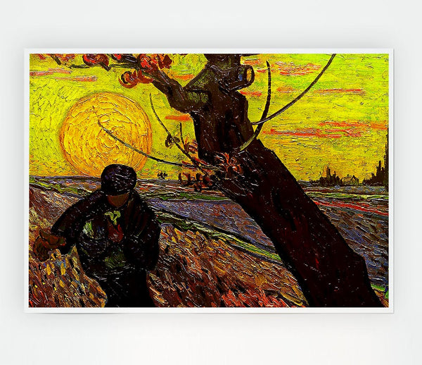 Van Gogh The Sower Print Poster Wall Art