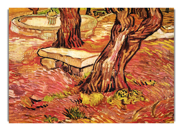 The Stone Bench In The Garden Of Saint Paul Hospital By Van Gogh