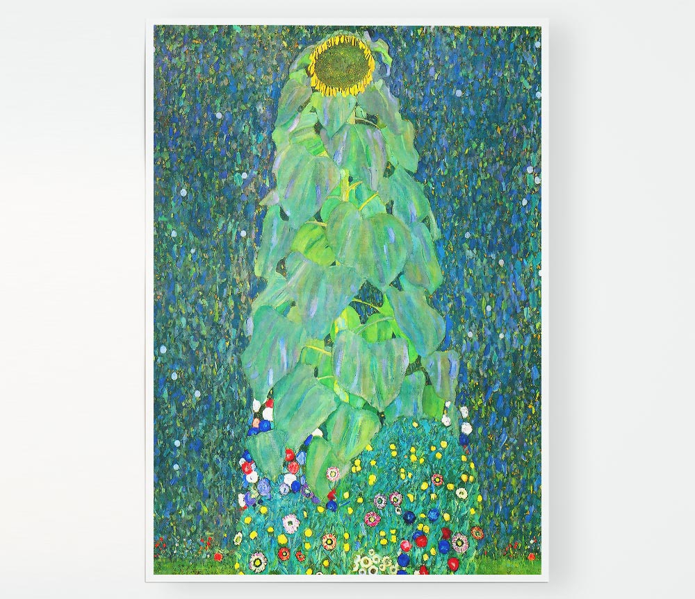 Klimt The Sunflower Print Poster Wall Art