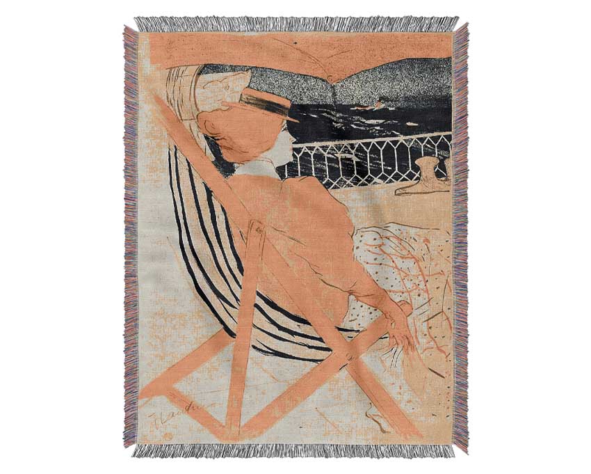 Toulouse Lautrec The Traveller 2 Woven Blanket