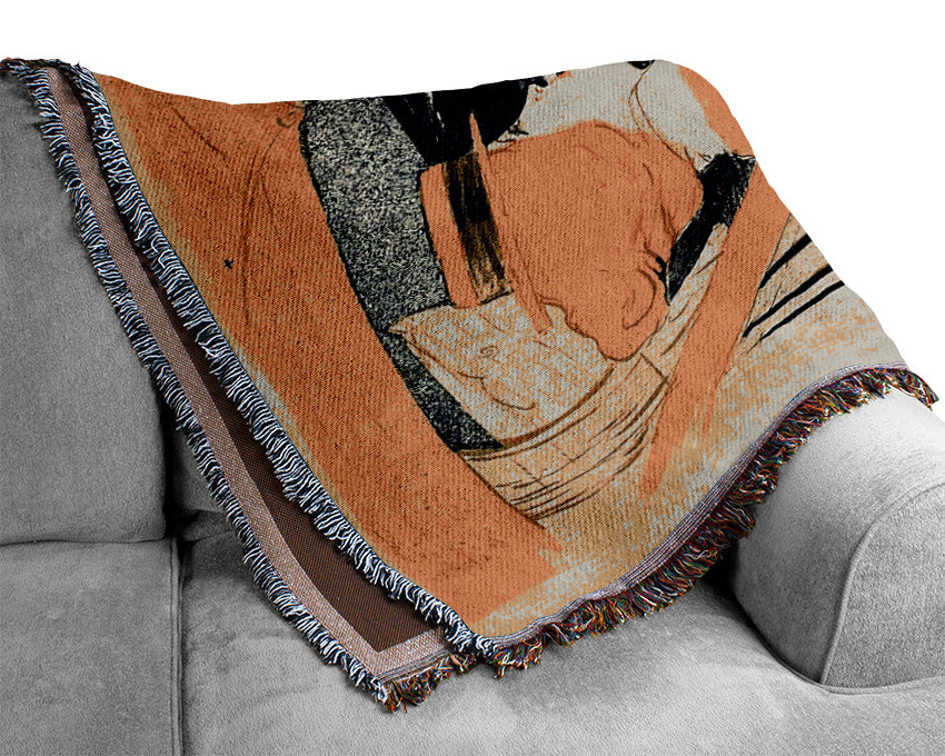 Toulouse Lautrec The Traveller 2 Woven Blanket