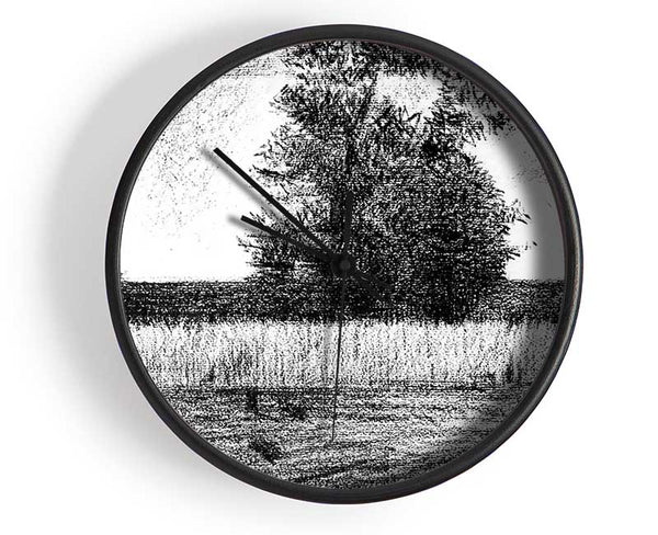 Seurat The Trees Clock - Wallart-Direct UK