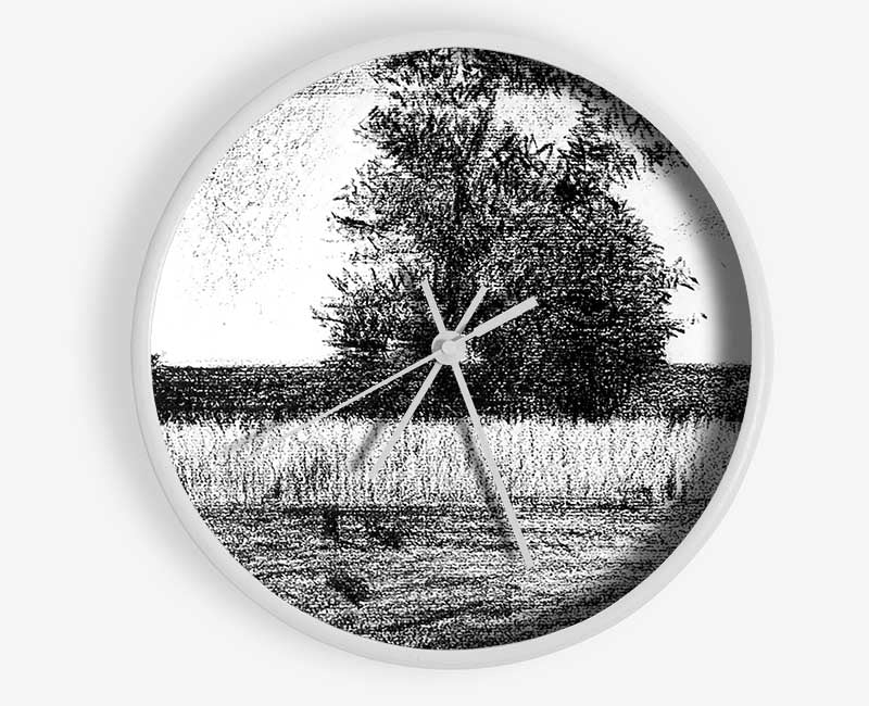 Seurat The Trees Clock - Wallart-Direct UK