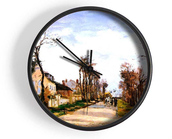 The Versailles Road 2 By Pissarro Clock - Wallart-Direct UK