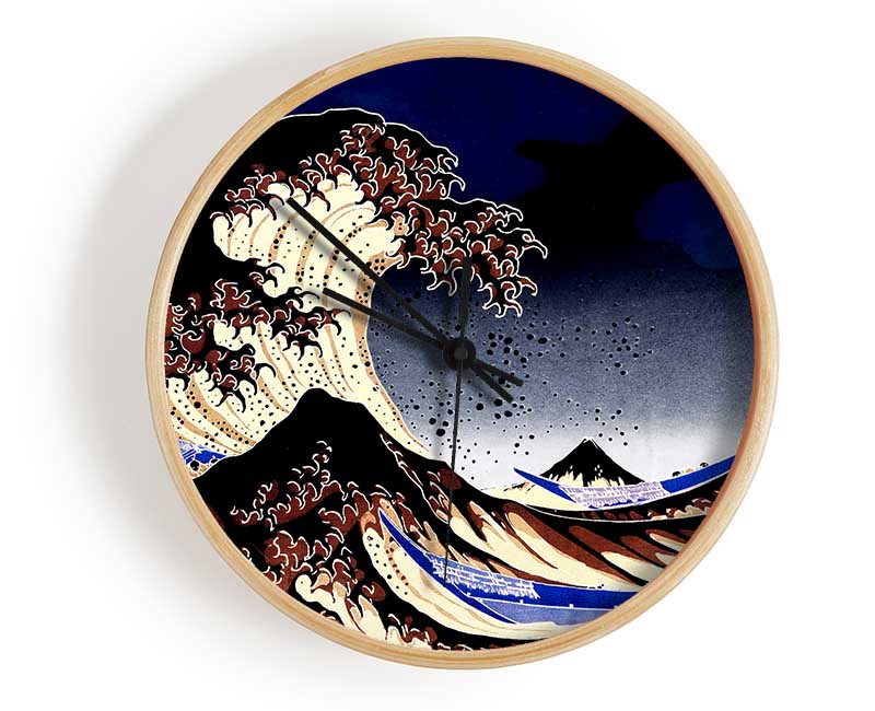 Hokusai The Wave Clock - Wallart-Direct UK