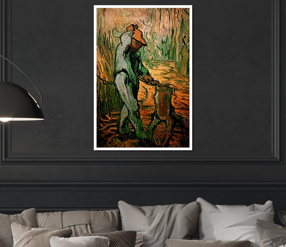 Van Gogh The Woodcutter After Millet Print Poster Wall Art