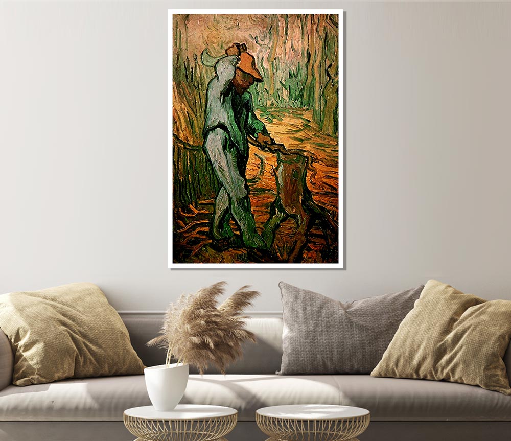 Van Gogh The Woodcutter After Millet Print Poster Wall Art