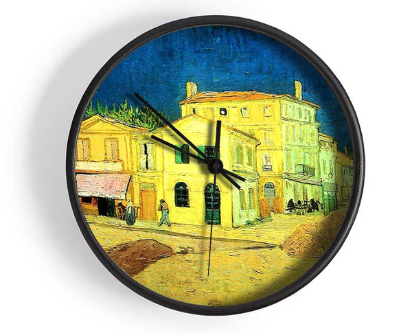 Van Gogh The Yellow House Vincents House Clock - Wallart-Direct UK